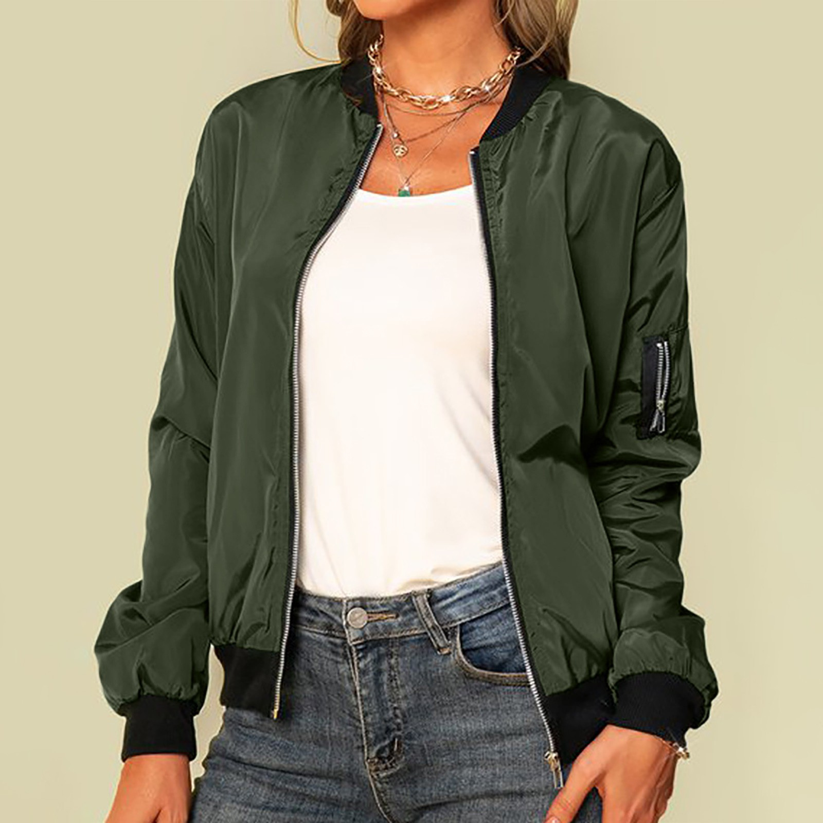 Let Bomberjakke Casual Stil Komfort Let Pasform