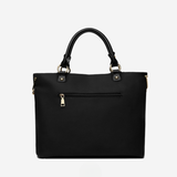 Sac cabas en cuir structuré à bandoulière amovible