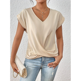 Tshirt Col V Coupe Fluide Confort Quotidien Élégant
