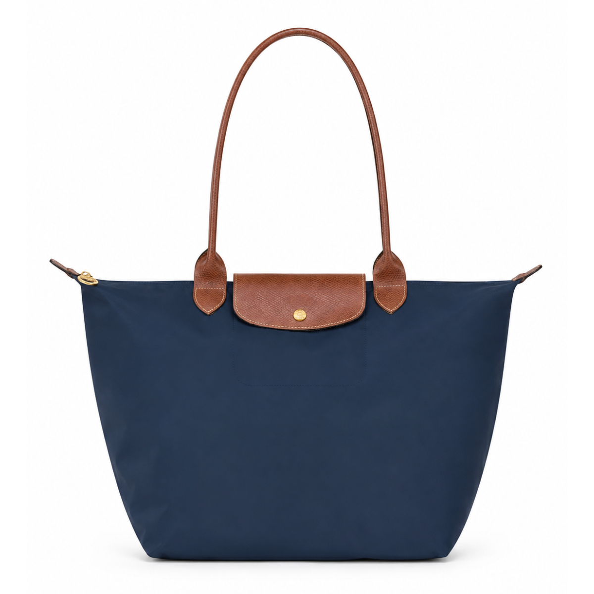 Sac cabas pliable en cuir contrastant pour femme