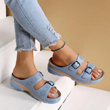 Sandales à Double Boucle Style Casual