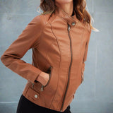 Veste Similicuir Femme Cintrée – Blouson Élégant et Moderne