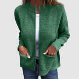 Cardigan Automne Élégant Gris Femme