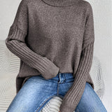 Pull Automne Élégant Vert Femme