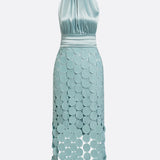 Robe Mi-Longue Cérémonie Bleue Marine Femme