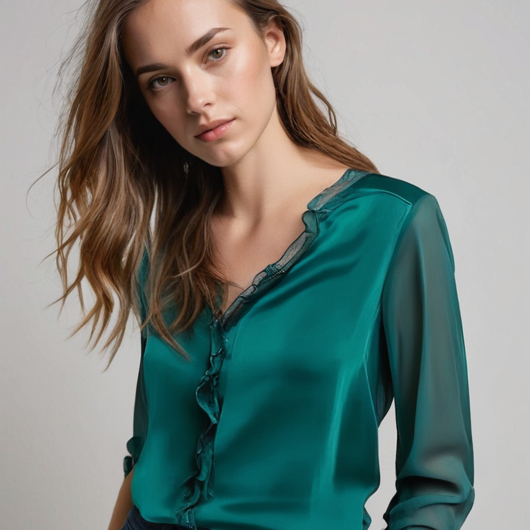 Blouse Femme Élégante Manches Transparentes – Haut Chic