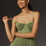 Robe Femme Bustier Plissée – Robe Longue Élégante