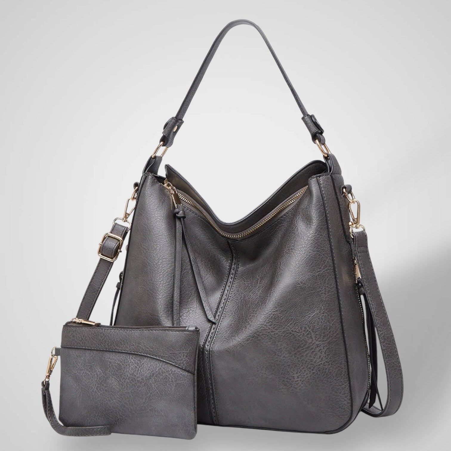 Sac En Cuir Élégant Noir Femme