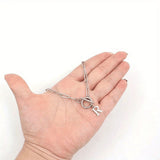 Collier maille trombone avec pendentif initiale