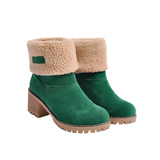 Bottines Fourrées à Talon pour Style Hivernal