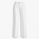 Pantalon femme taille haute à jambe large