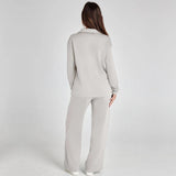 Ensemble Maille Fluide Col V Confort Élégant