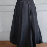 Pantalon Large à Taille Élastiquée et Poches