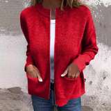Cardigan Automne Élégant Gris Femme