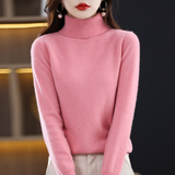 Pull Femme Col Roulé Élégant Ajusté