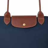 Sac cabas pliable en cuir contrastant pour femme