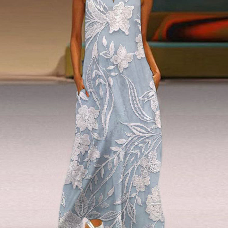 Robe Sans Manches Élégante Blanche Femme