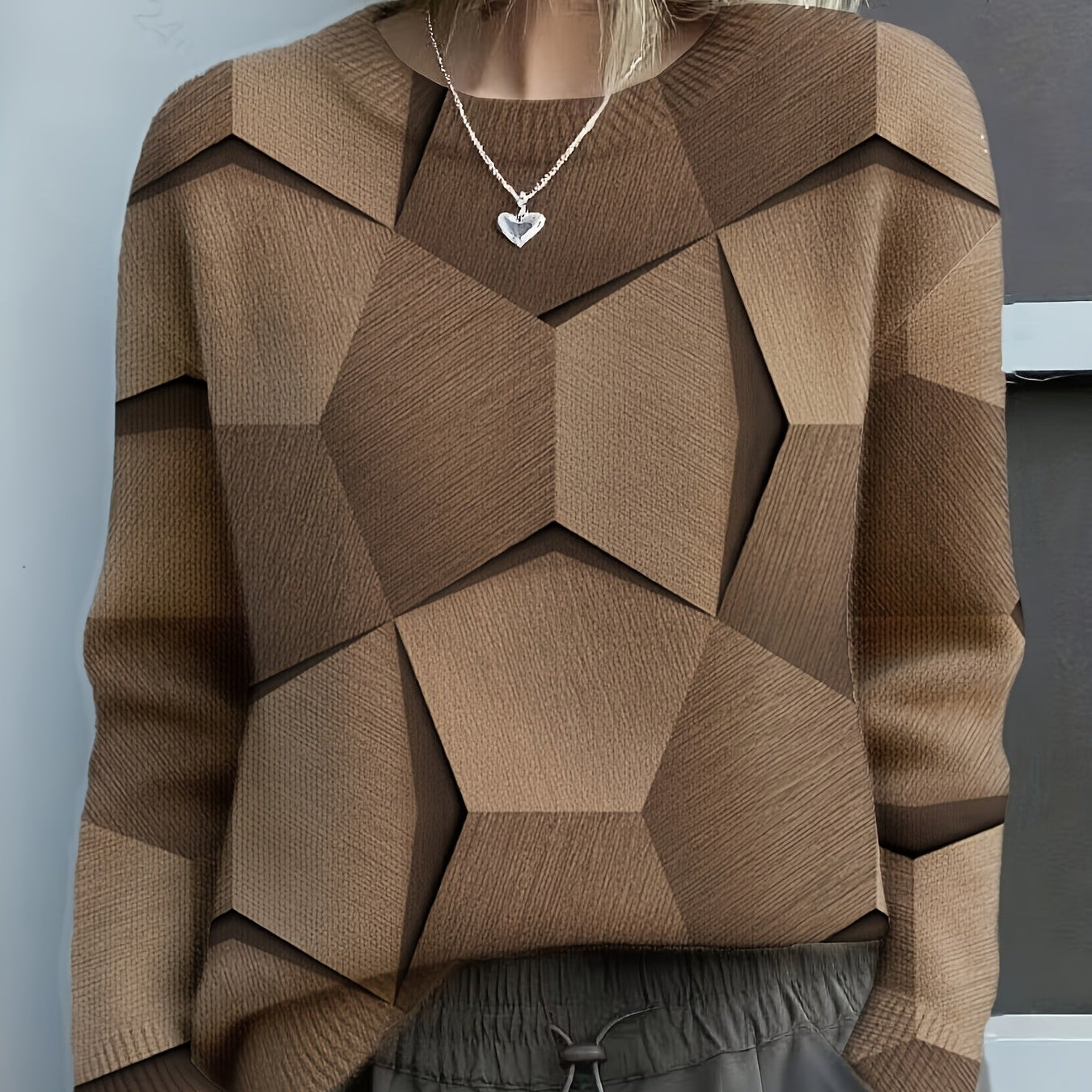 Pull Automne Vert Femme Essentiel