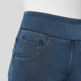 Jean large taille haute extensible silhouette élégante