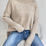 Pull Automne Élégant Vert Femme