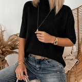 Pull Ample Manches Courtes Automne Blanc Femme