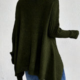Pull Automne Élégant Vert Femme