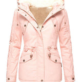 Veste Parka Capuche Doublure Chaude Coupe Cintrée Hiver