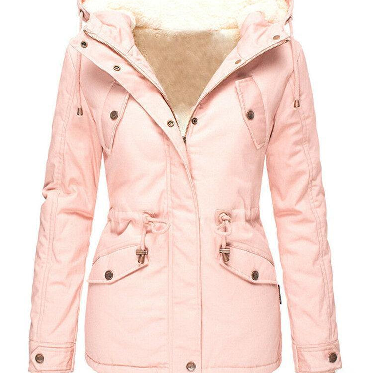 Veste Parka Capuche Doublure Chaude Coupe Cintrée Hiver