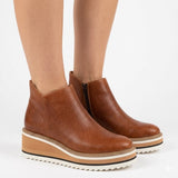 Bottines femme à plateforme et semelle rembourrée