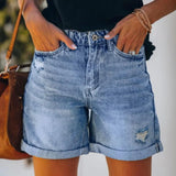 Short en Jean Taille Haute