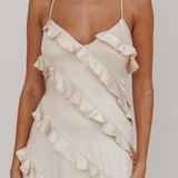 Robe Longue Volants Cascade Élégance Romantique