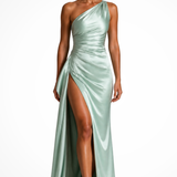 Robe longue asymétrique femme à fente latérale