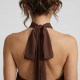 Robe Courte Dos Nu à Col Noué