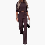 Ensemble Pantalon Taille Haute Élégance Moderne Confort Chic