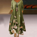 Robe Maxi Bohème Asymétrique Imprimé Floral Élégance