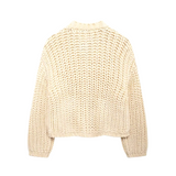 Cardigan Femme Tricot Boutonné Élégant