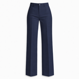 Pantalon femme taille haute à jambe large
