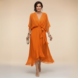 Robe Élégante Verte Femme