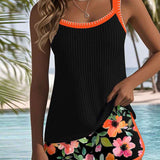 Ensemble Femme Débardeur et Short à Imprimé Floral