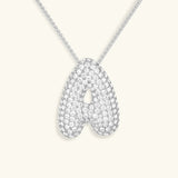 Collier à Initiale Bubble en Acier Inoxydable