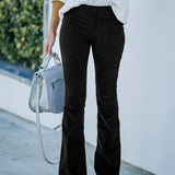 Pantalon Évasé Taille Haute