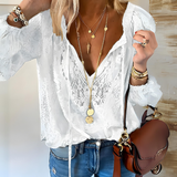 Blouse Dentelle à Col V