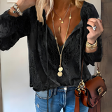 Blouse Dentelle à Col V