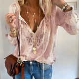 Blouse Dentelle à Col V
