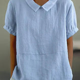 Blouse en Lin à Col Claudine