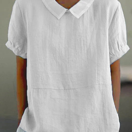 Blouse en Lin à Col Claudine