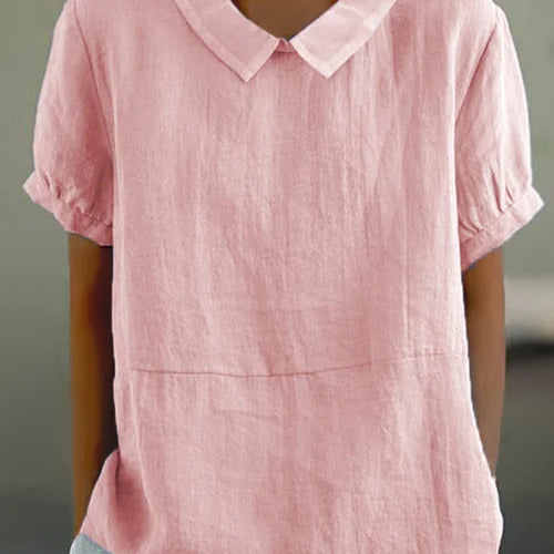 Blouse en Lin à Col Claudine