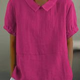 Blouse en Lin à Col Claudine