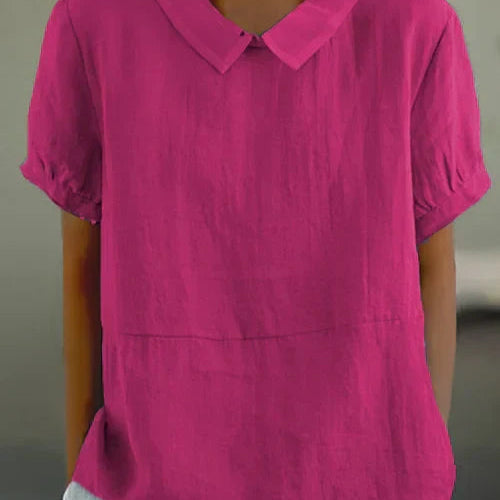 Blouse en Lin à Col Claudine