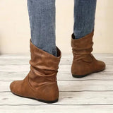 Bottines Femme Plissées – Bottes Élégantes Confort